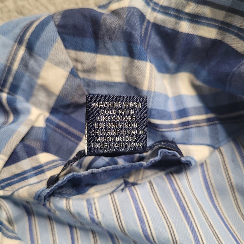 Polo Ralph Lauren Robe Mens Small Medium Blue Plaid Belted Comfort Lightweight - Picture 8 of 8